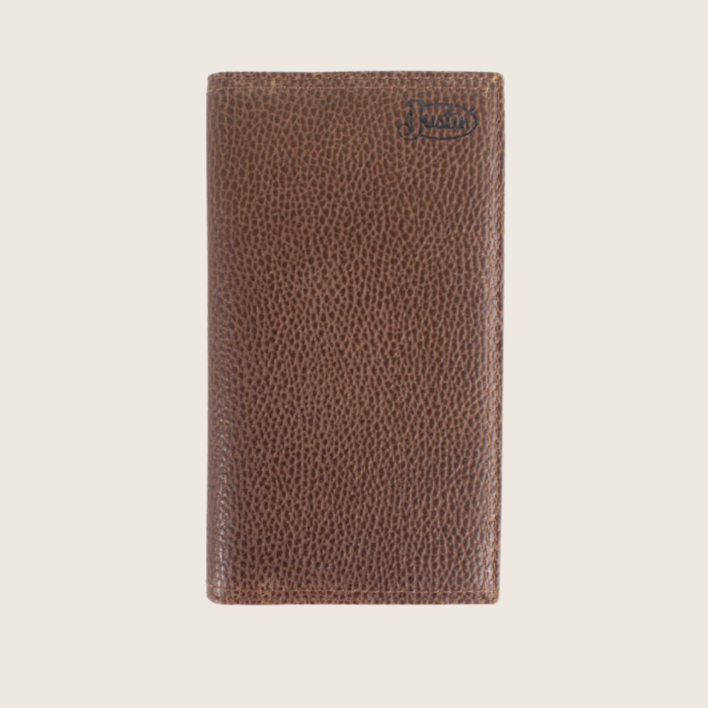 Justin Brown Pebbled Leather Rodeo Wallet - Image 1