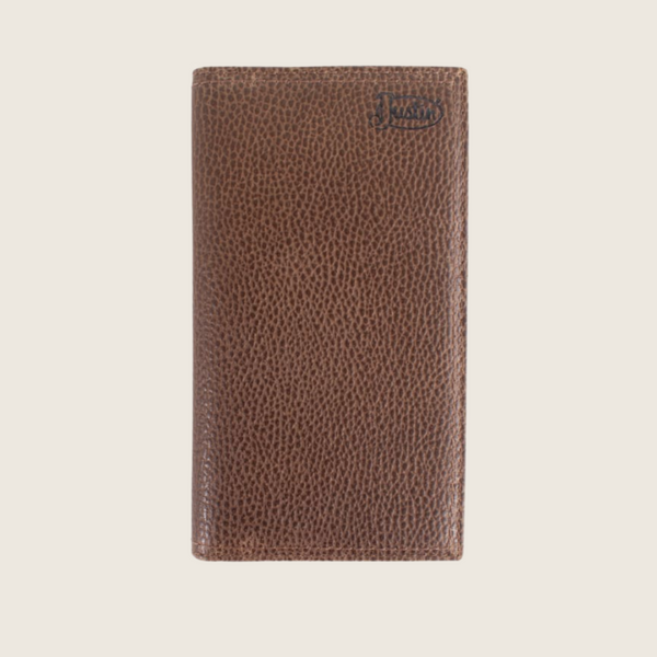 Justin Brown Pebbled Leather Rodeo Wallet - Image 1