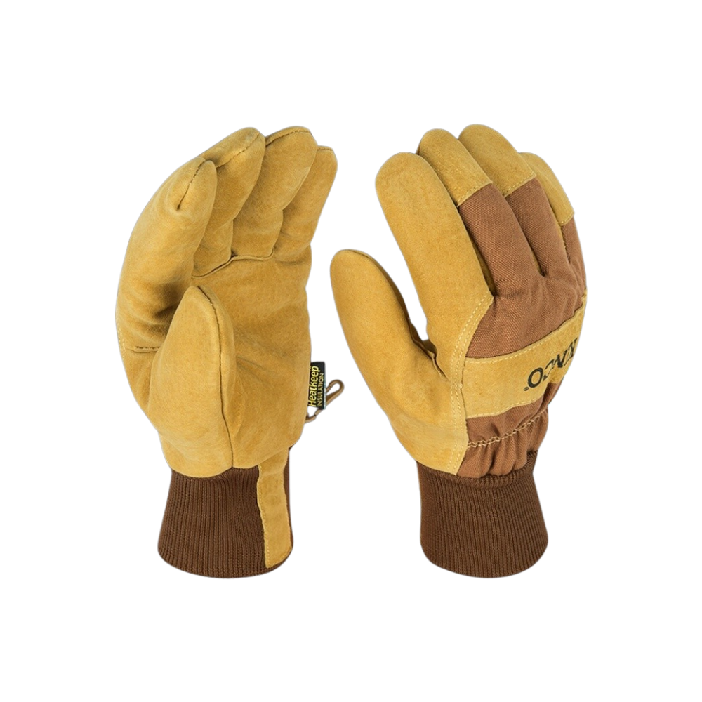 Kinco HydroFlector Insulated Waterproof Suede Pigskin Knit Wrist Glove - Image 1