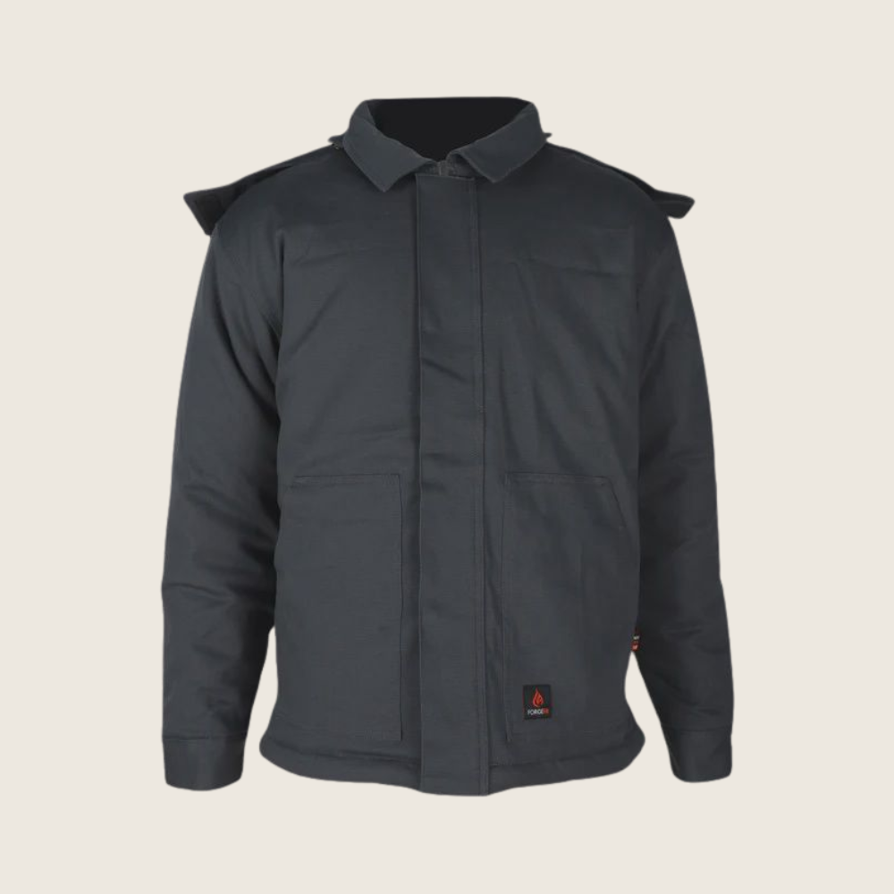 Forge Men's FR Insulated Hooded Stretch Comfort Flex Fabric Duck Jacket - Image 1
