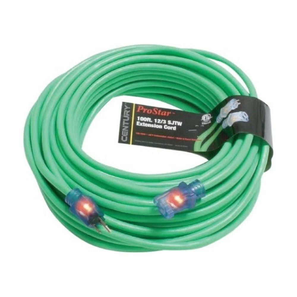 Pro Star 12/3 SJTW  100' Lighted Extension Cord - Image 1