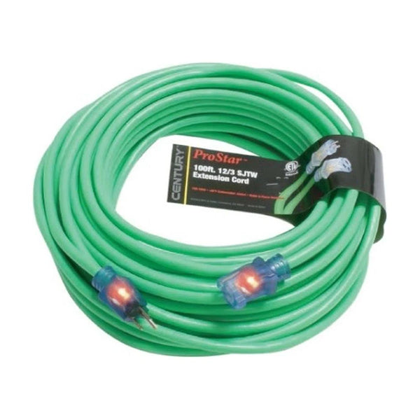 Pro Star 12/3 SJTW  100' Lighted Extension Cord - Image 1