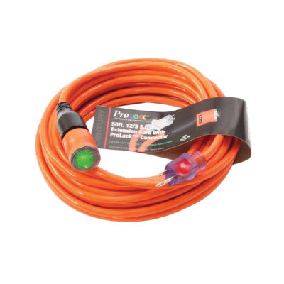 Pro Lock 12/3 SJTW 50' Lighted Extention Cord - Image 3
