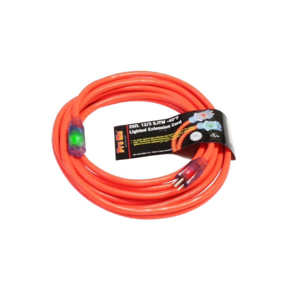 Pro Glo 12/3 SJTW 25' Lighted Extention Cord - Image 4