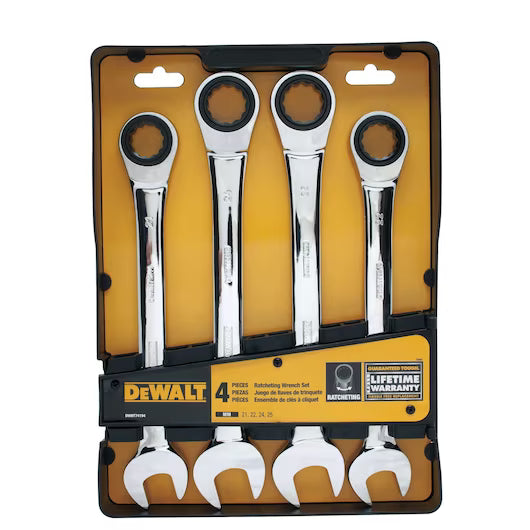 Dewalt 4 Piece Metric Ratcheting Wrench Set - Image 1