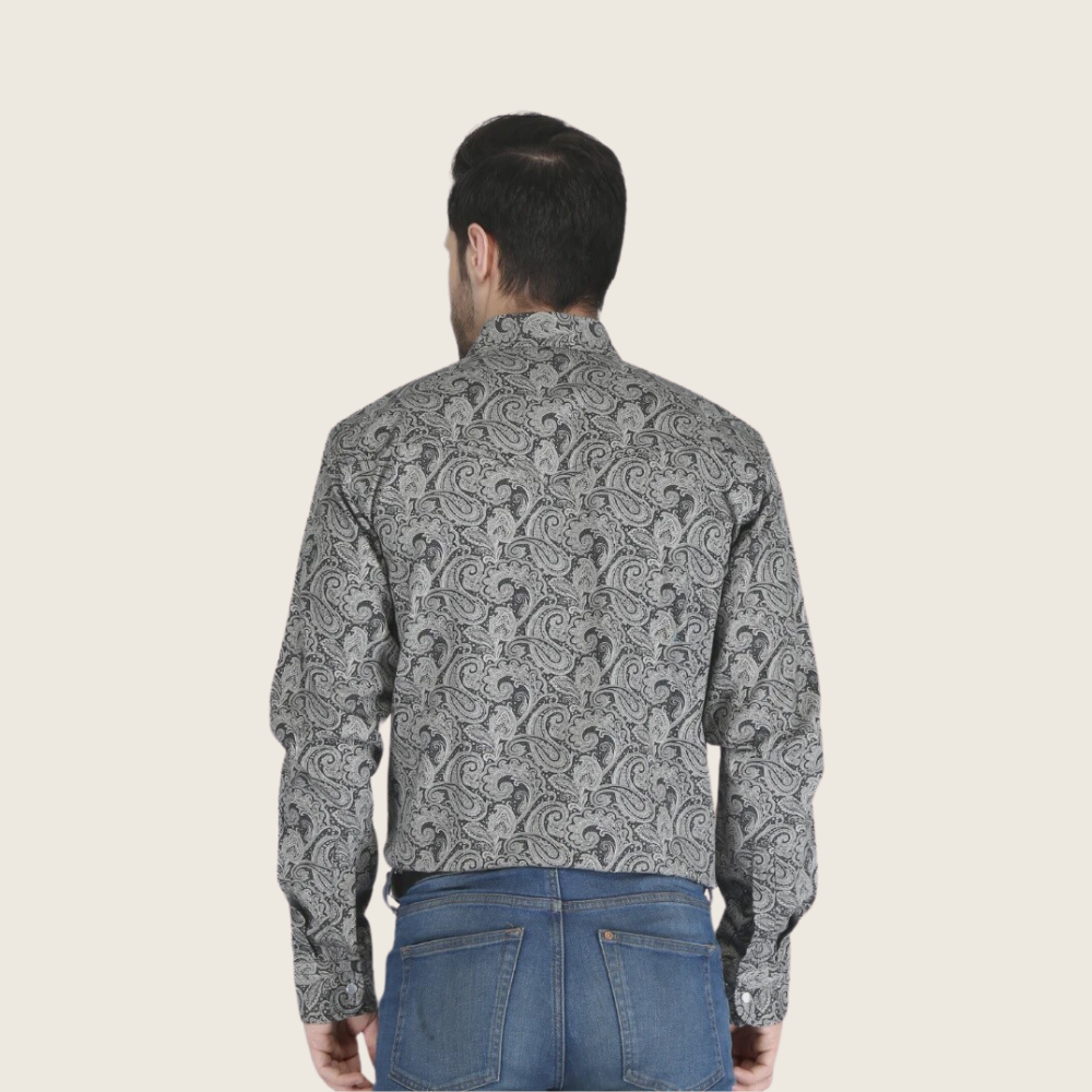 Forge Men's FR MFRPLD-236 Black Floral Printed Shirt - Image 2