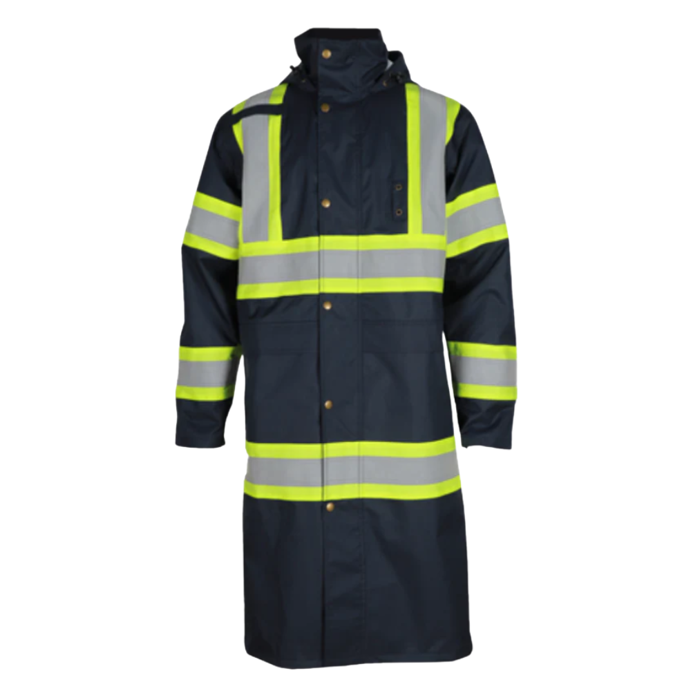 FR Men's Navy Rain Duster Insulated (240 Grams) – Everything Safety