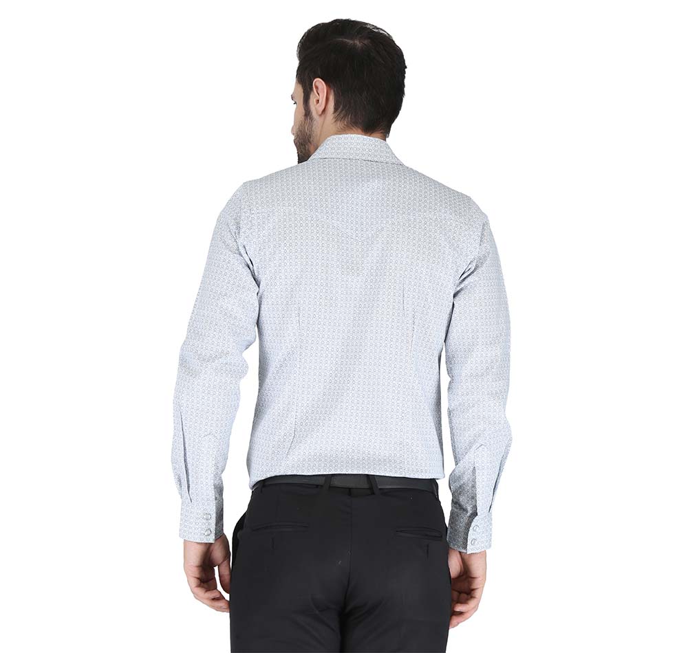 Forge Men's FR MFRPLD-223 Hawkes Blue Printed Shirt - Image 5