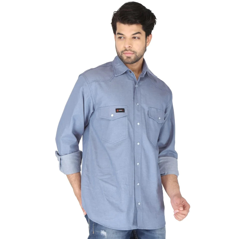 Forge Men's FR Chambray Work Shirt - Image 4