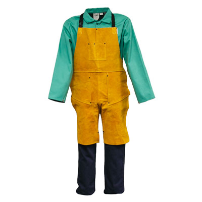 Stanco Welder's Gold Band Split Leg Leather Apron - Image 1