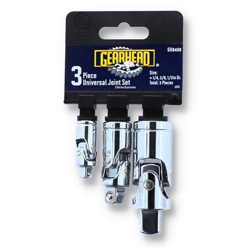 Gearhead 3 Piece Universal Joint Set - Image 1