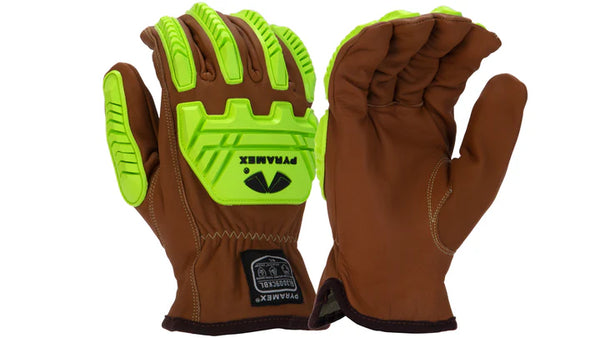 Pyramex GL3009CKBL Arc Flash Leather Cut A4 Para-Aramid Impact Glove - Image 1