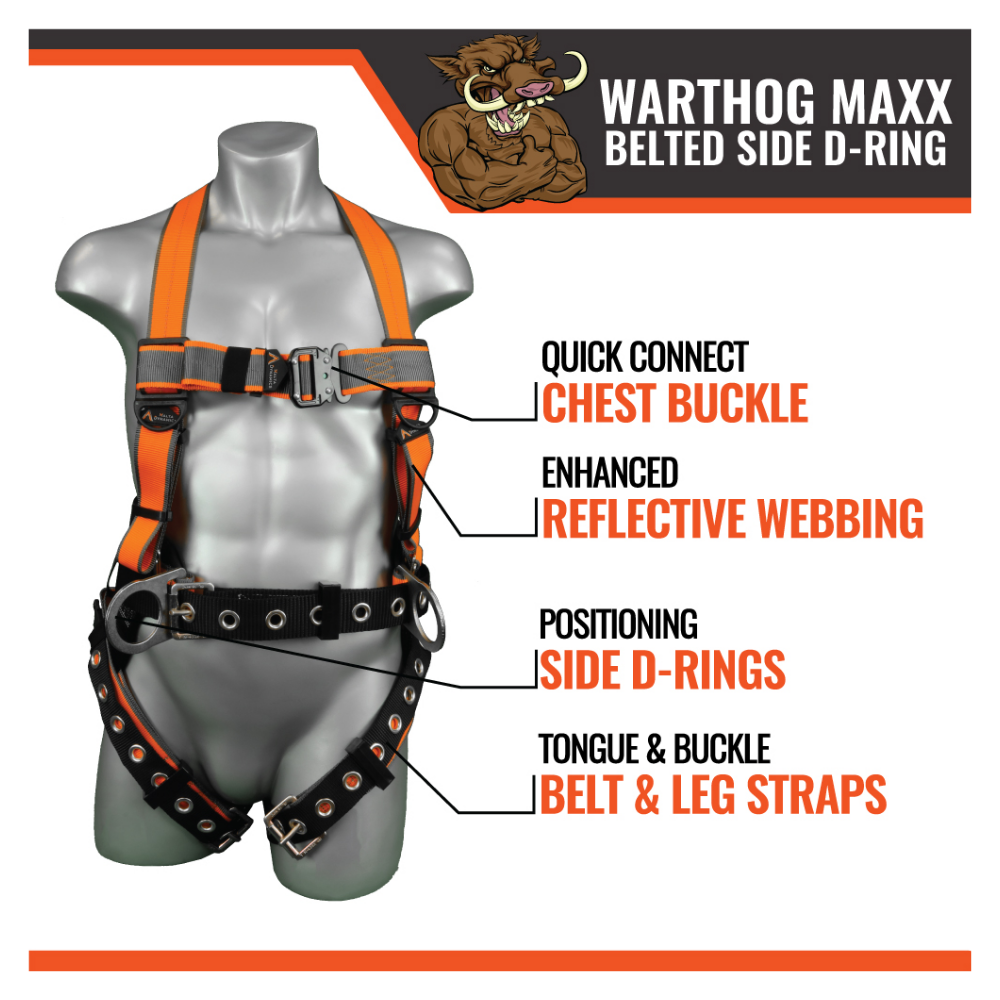 Malta Dynamics Warthog Maxx Belted Side D-Ring Harness - Image 3