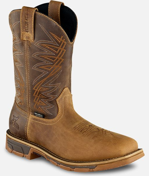 Irish Setter Marshall Men's 11-inch Waterproof Leather Safety Toe Pull-On Boot - Image 1