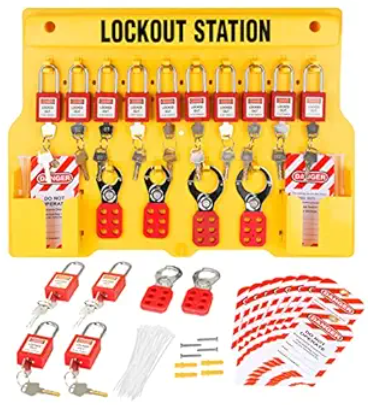 Tradesafe 14 Lock Lockout Tagout Station - Image 1