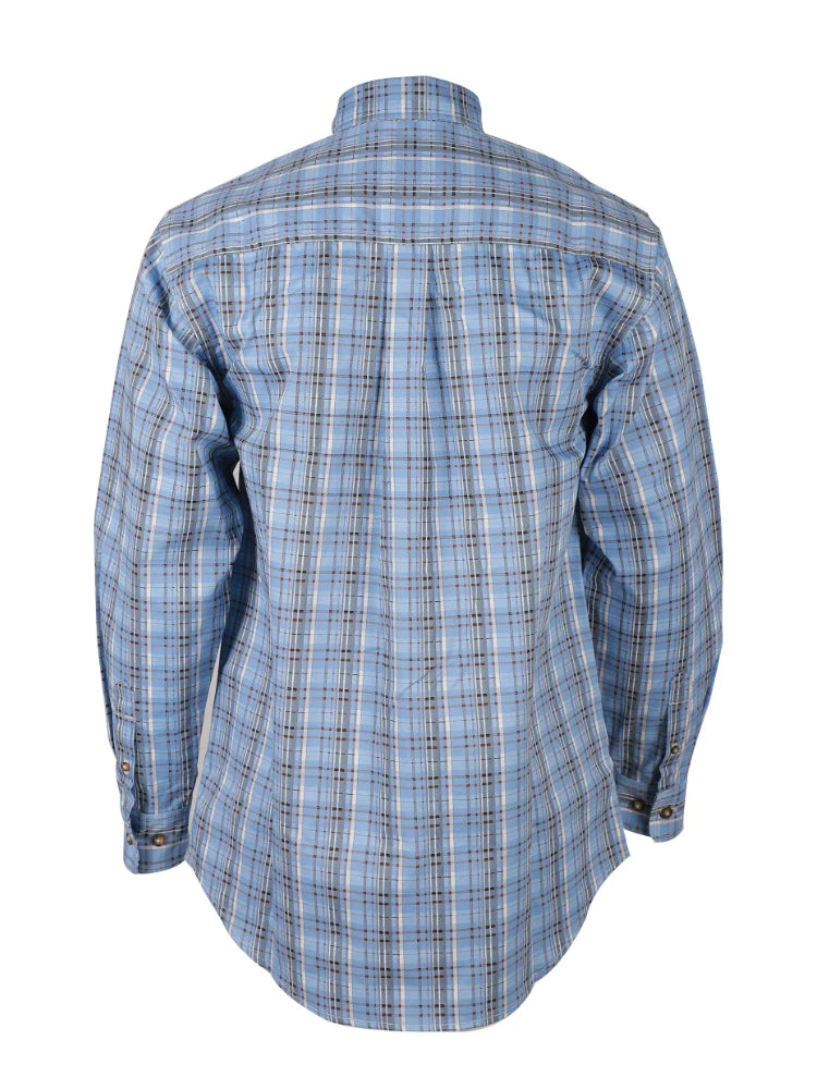 Forge Men's FR MFRPLD-242 Blue Plaid Shirt - Image 3