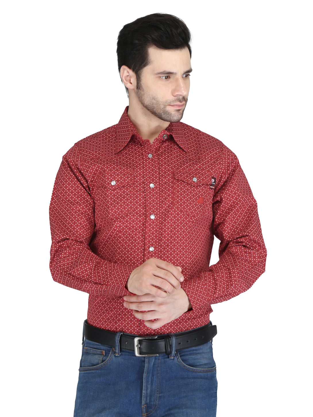 Forge Men's FR MFRPLD-221 Red Printed Shirt - Image 1