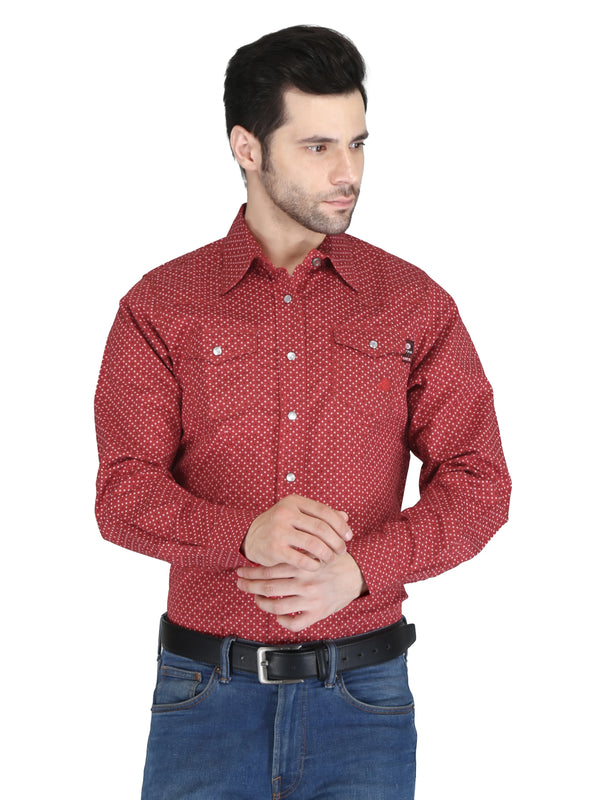 Forge Men's FR MFRPLD-221 Red Printed Shirt - Image 1