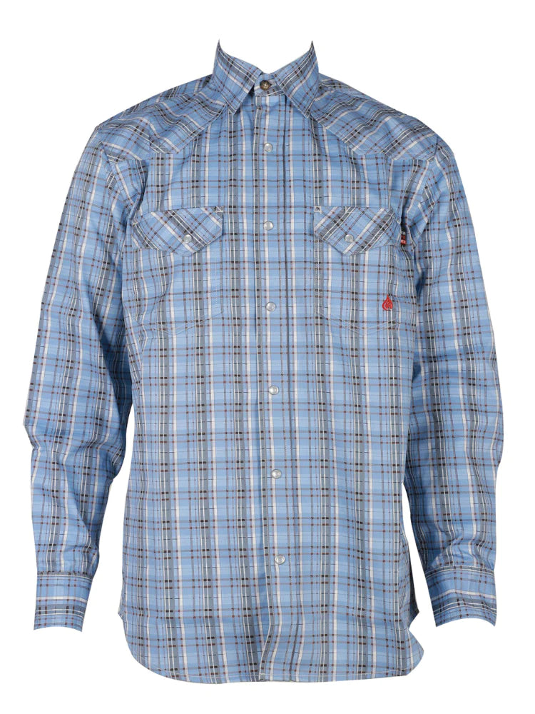 Forge Men's FR MFRPLD-242 Blue Plaid Shirt - Image 2