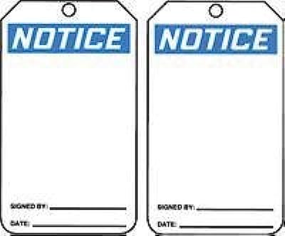 Notice Tag (25 Pack) - Image 1