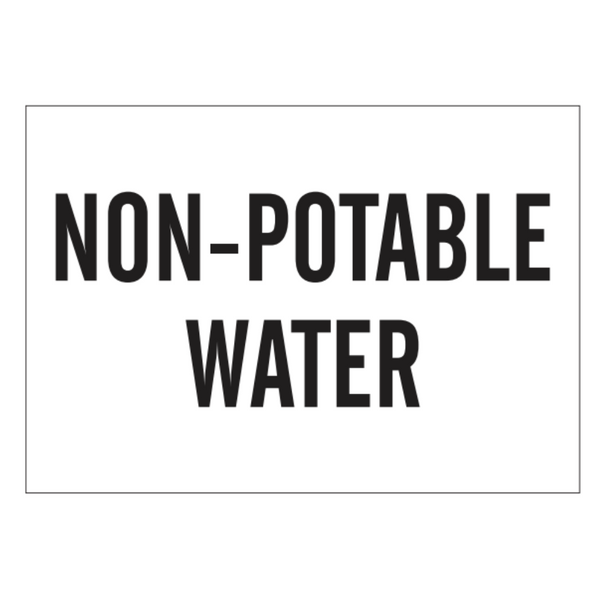 Non-Potable Water-Magnetic Sign - Image 1