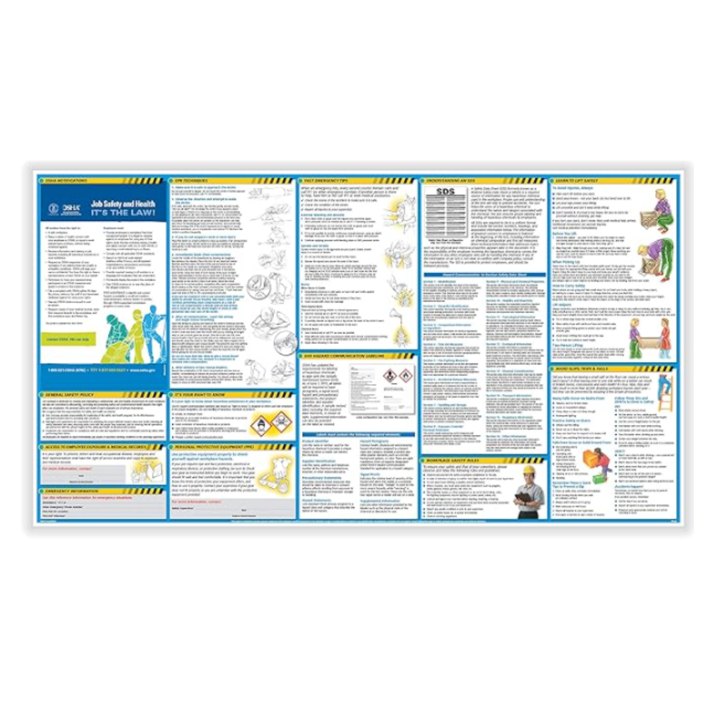 OSHA All-in-One-Safety Poster with GHS Updates- Employee Information Poster - Image 1