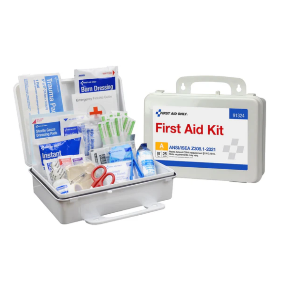 First Aid Only 25 person ANSI A Plastic First Aid Kit , ANSI 2021 Compliant - Image 1