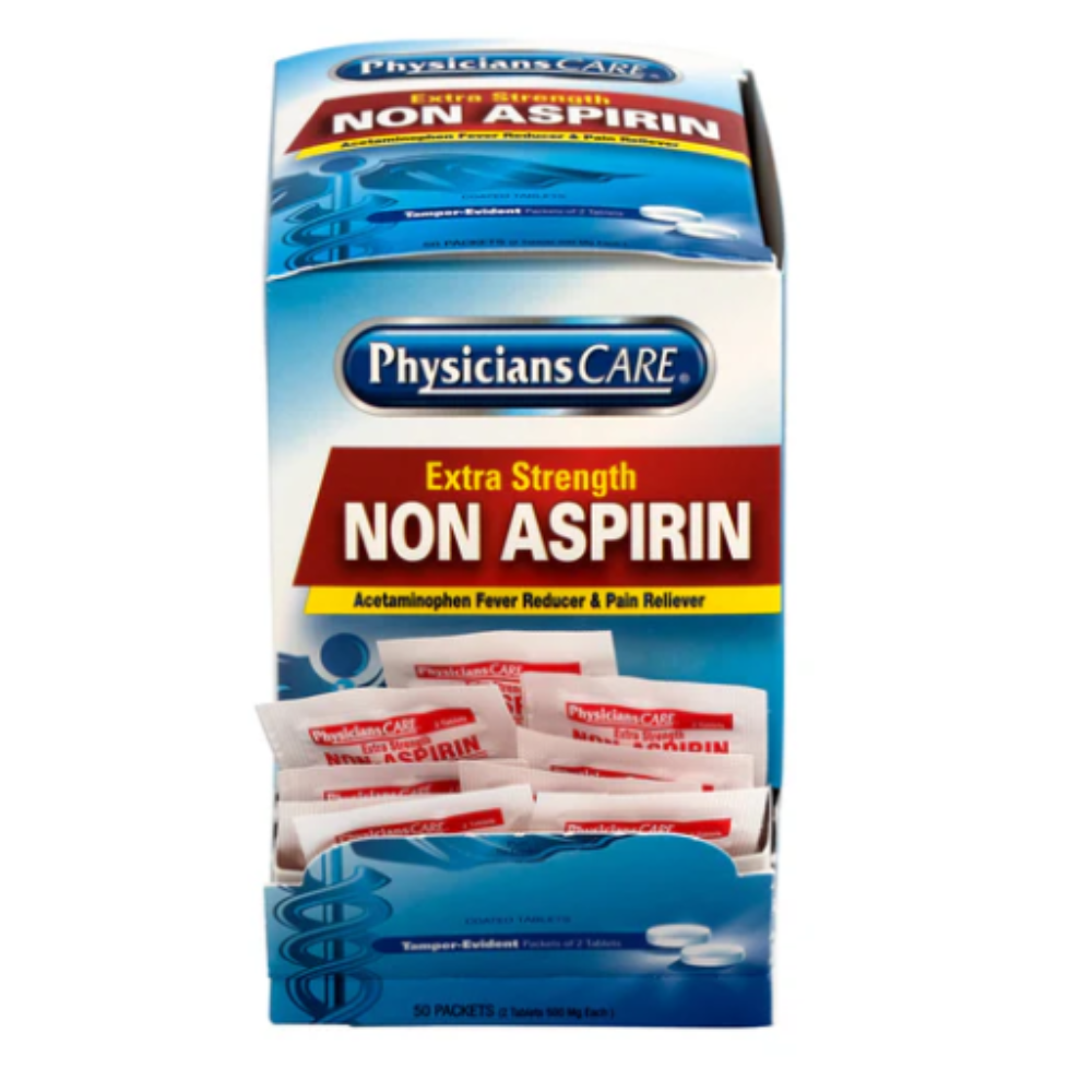 PhysiciansCare Extra-Strength Non-Aspirin Tablets, 100 Count, 500mg - Image 1