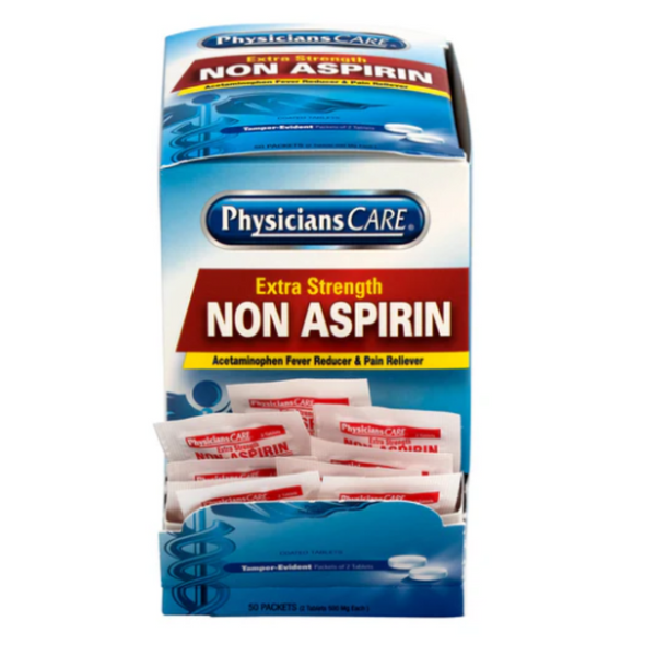 PhysiciansCare Extra-Strength Non-Aspirin Tablets, 100 Count, 500mg - Image 1