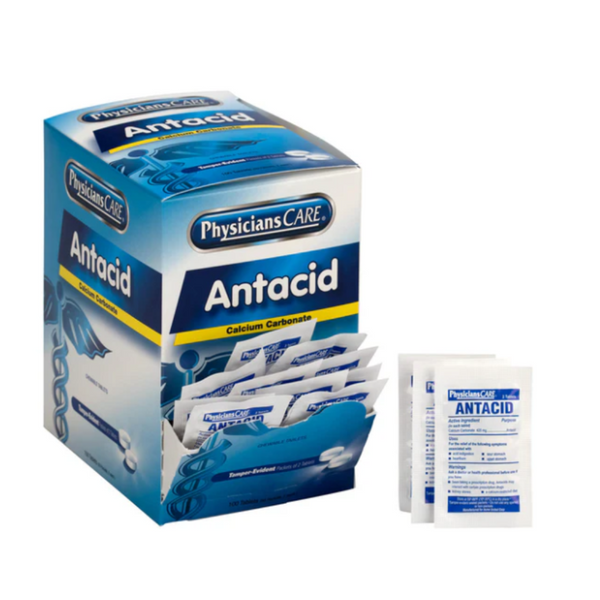 PhysiciansCare Antacid Heartburn Medication , 50 Doses of Two Tablets, 420 mg - Image 1