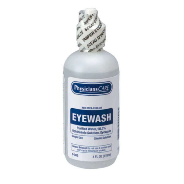 PhysiciansCare Eye Wash Solution, Sterile Isotonic Buffered Solution for Flushing & Irrigating Eyes, 4-oz Bottle - Image 1