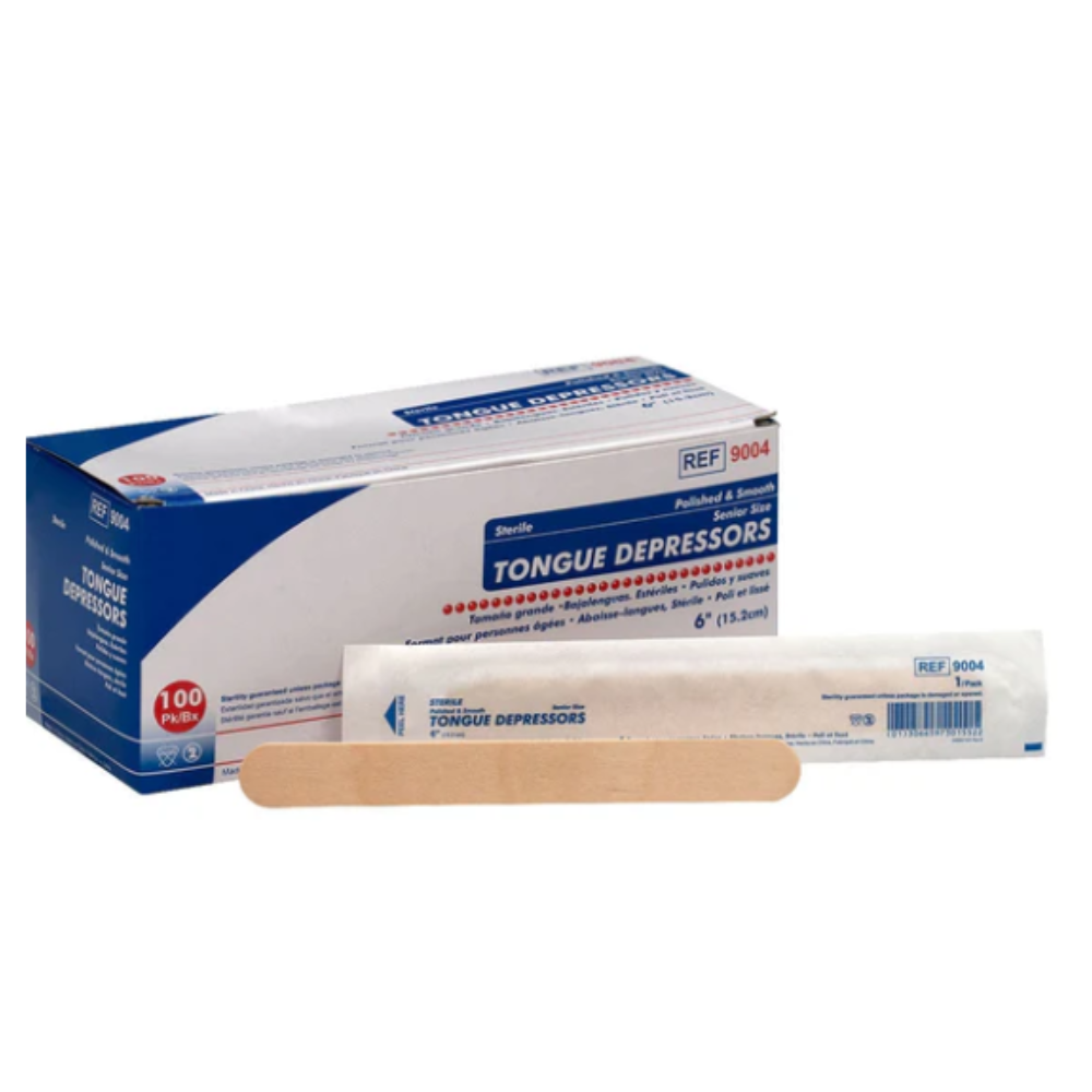 First Aid Only Sterile Tongue Depressors, 6" - Image 1