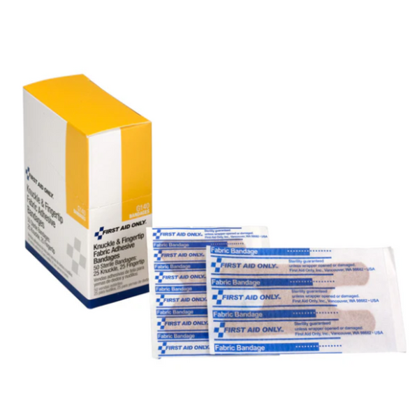 First Aid Only Assorted Fabric Bandages (25 Knuckle, 25 Fingertip) - Image 1