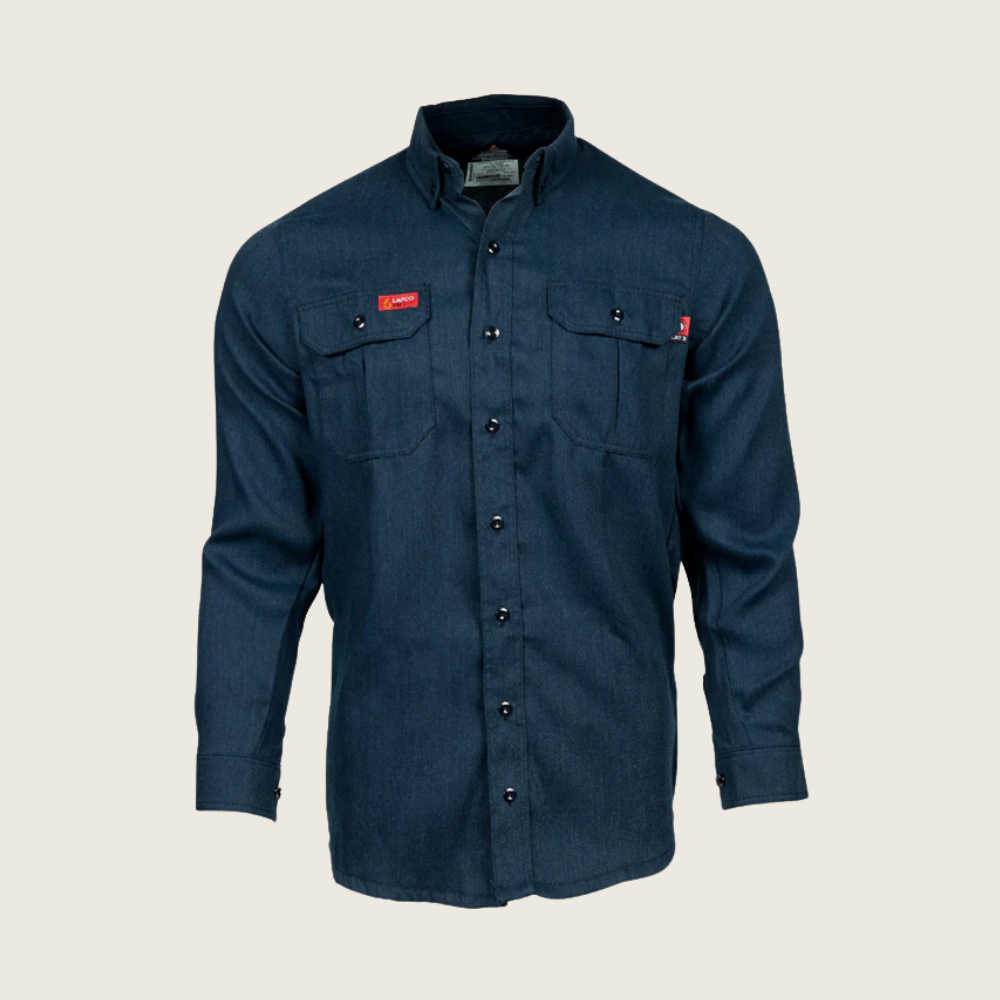 Lapco Men's FR 5oz TecaSafe One Inherent Modern Uniform Shirt - Image 1
