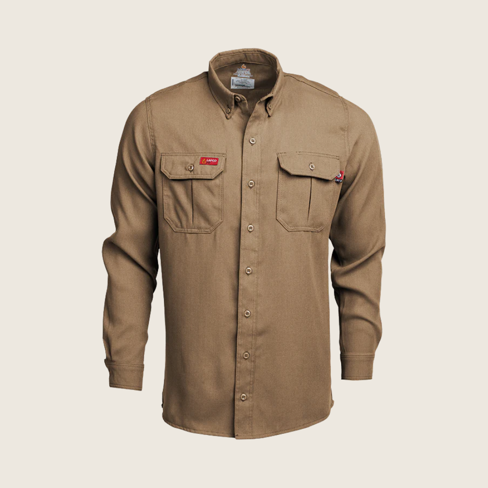 Lapco Men's FR 5oz TecaSafe One Inherent Modern Uniform Shirt - Image 3