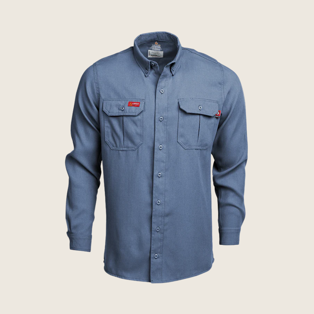 Lapco Men's FR 5oz TecaSafe One Inherent Modern Uniform Shirt - Image 4