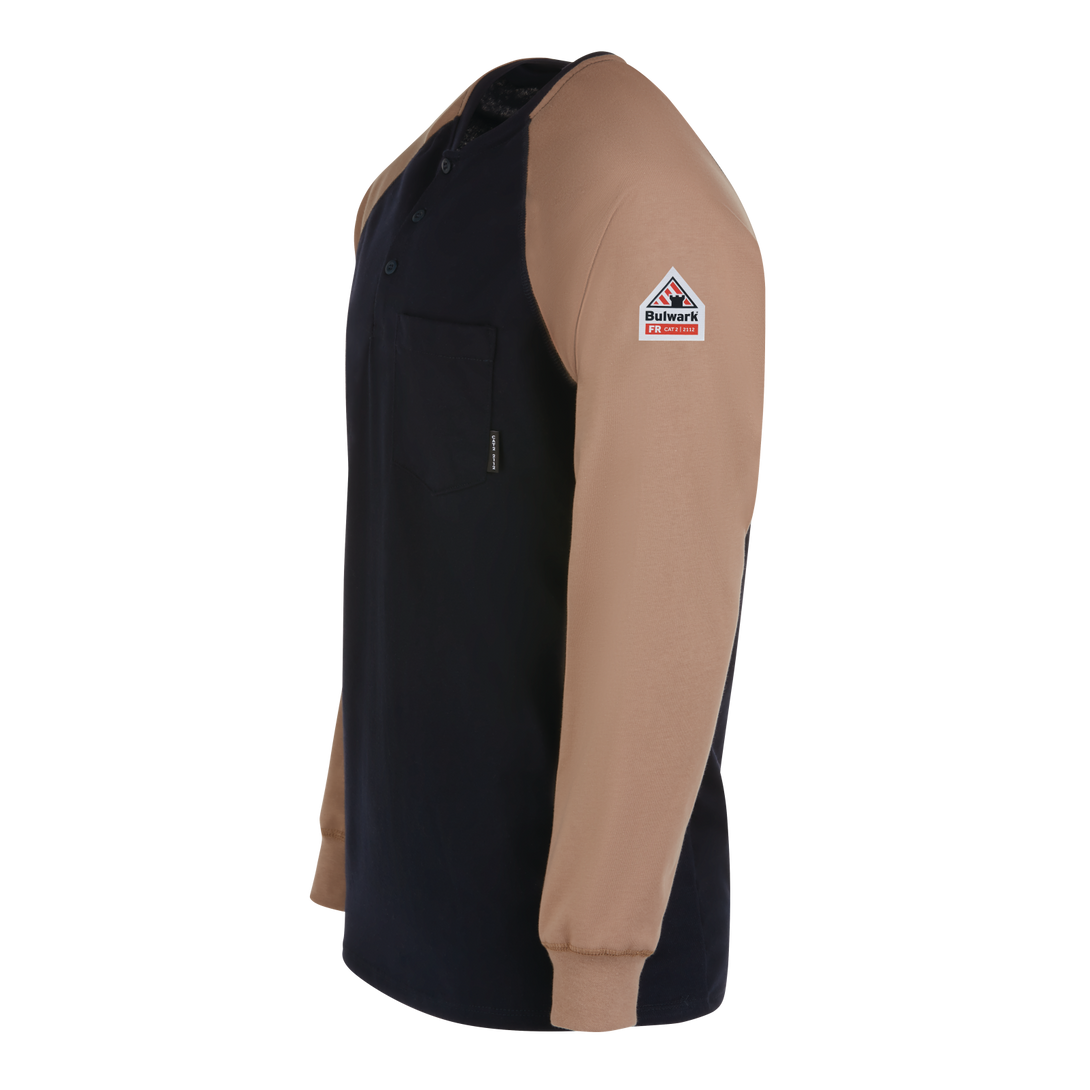 Bulwark Men's FR Lightweight Colorblock Henley - Image 4