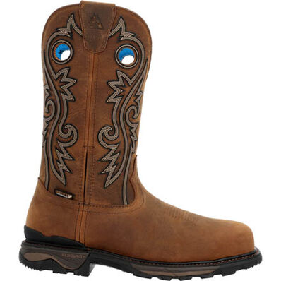 Rocky Carbon 6 Brown & Tan Carbon Toe Waterproof Western Boot-DC - Image 3