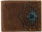 Red Dirt Bifold Wallet Yoke W/Teal Inlay - Image 1