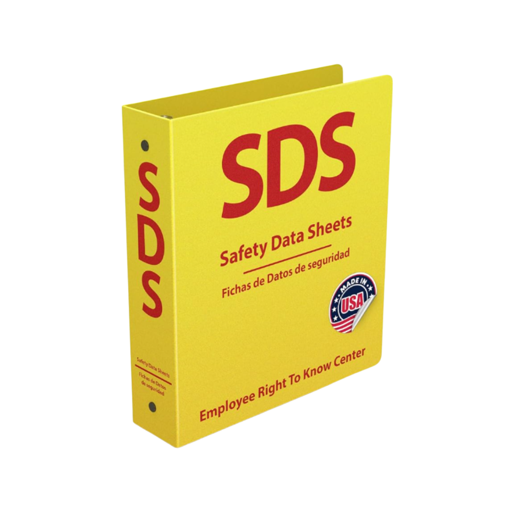 SDS Poly 3-Ring Binder 2 Inch - Bilingual English/Spanish Safety Data Sheet Binder - Image 1