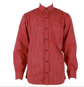 Forge Men's FR MFRPLD-219 Red Plaid Button Shirt - Image 1
