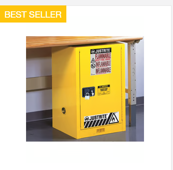 Justrite Sure-Grip Safety Cabinet 12 Gallon - Image 1