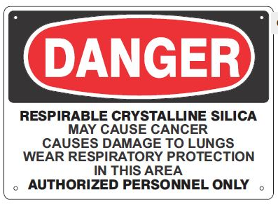 Calfrac custom sign-Danger Respirable Silica - Image 1