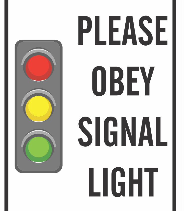 Please Obey Signal Light w/picto - Image 1
