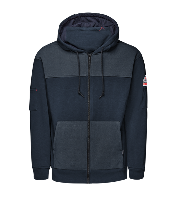 Bulwark Men’s FR Full Zip Hoodie with Face Mask - Image 1