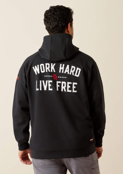 Ariat Men's FR Work Hard Live Free Hoodie - Image 1