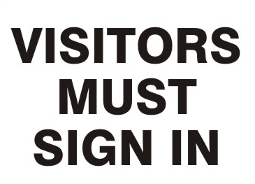 All Visitors Must Sign In - Image 1