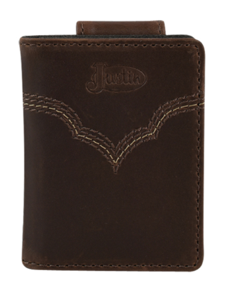 Justin Card Wallet Stitched Yoke - Image 1