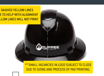 Dupree Pyramex Logo Hard Hat Fee 1 Color under 48 - Image 1