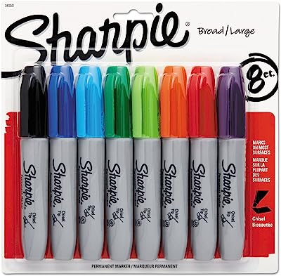 Sharpie Permanent Chisel Tip Marker 8 count - Image 1